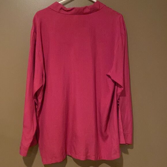 Stephanie Andrews Silk Blouse Size XL Long Sleeve - Picture 5 of 10